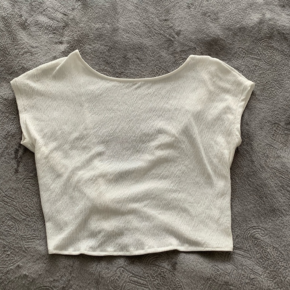 Dynamite white bare back tee